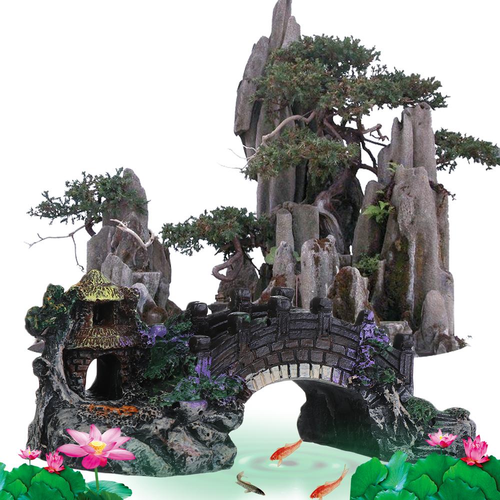Aquarium Fish Bridge - Arbor Ağacı Bitki Su Ürünleri Evcil